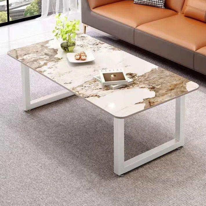 my简易茶几餐桌两用小户型阳台桌子岩板简约高茶几60cm可吃饭茶几 - 图1