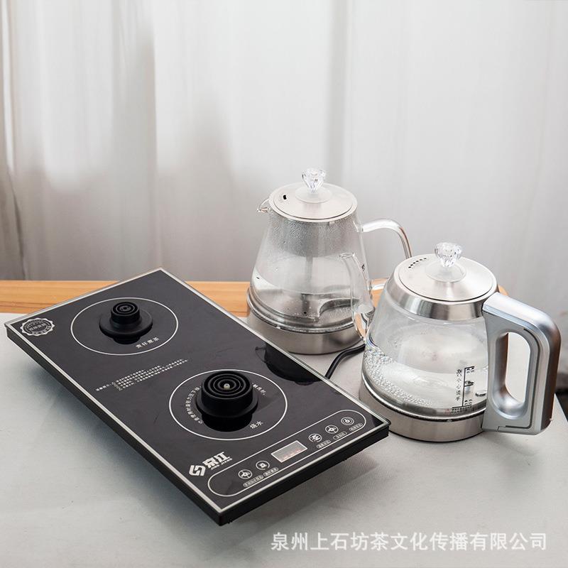 全自动底部上水电热水壶茶具玻璃烧水壶家用电茶炉套装茶台电磁炉 - 图2