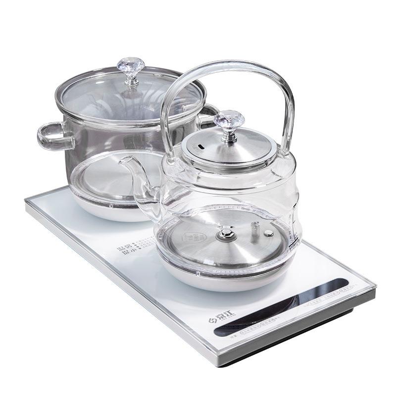全自动底部上水电热水壶茶具玻璃烧水壶家用电茶炉套装茶台电磁炉 - 图3