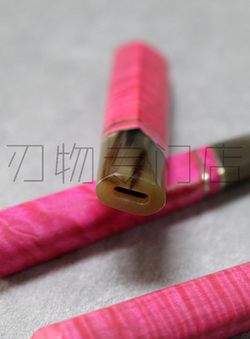 出口日本粉色稳定木异形柄柳刃刀柄牛刀柄日本刀具厨刀柄