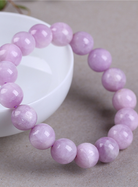 天然紫锂辉手链女 紫锂辉石手串 紫锂辉单圈手链 天然水晶饰品