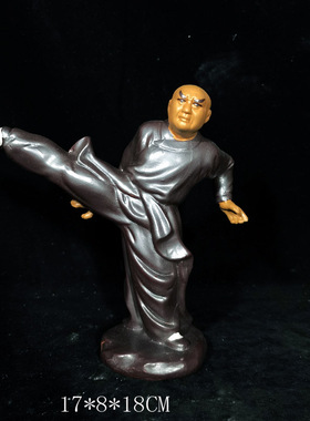 陶瓷功夫摆件武术拳馆少年宫客厅玄关酒柜电视柜盆景假山饰品摆设