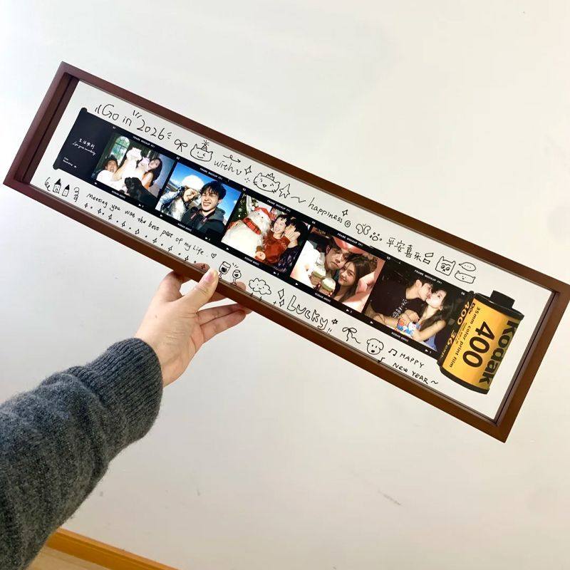情侣拍立得复古胶卷长条相框氛围布置创意纪念意义木质边框收藏,淘宝优惠券,粉丝福利购,淘宝优惠卷