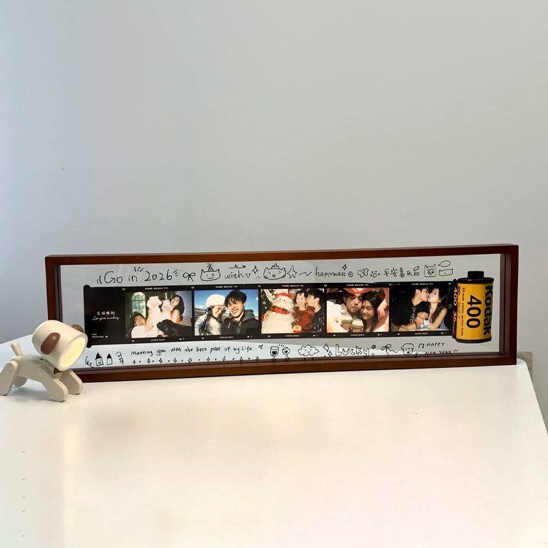 情侣拍立得复古胶卷长条相框氛围布置创意纪念意义木质边框收藏,淘宝优惠券,粉丝福利购,淘宝优惠卷