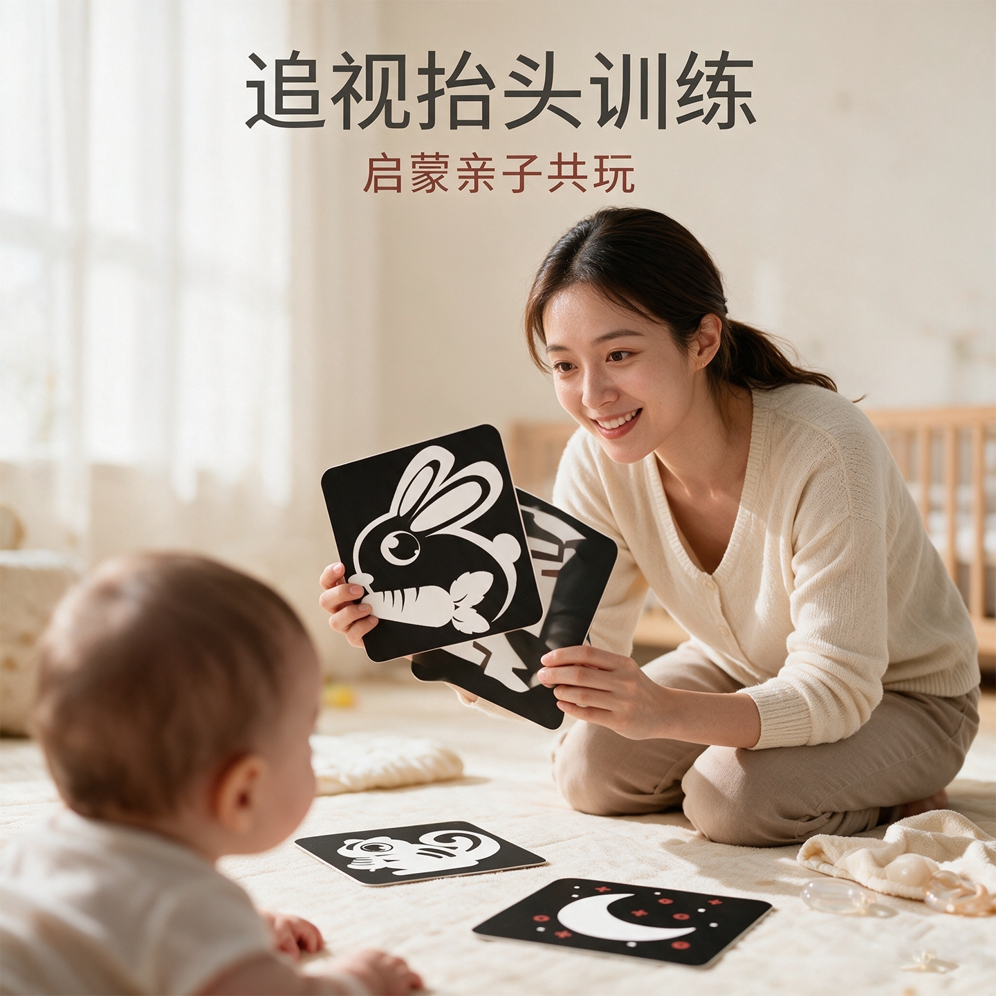早教启蒙卡追视训练益智玩具