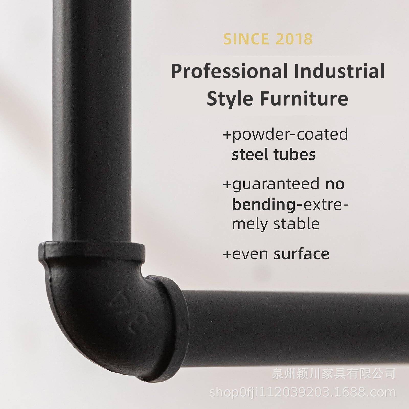 工业风管道上墙衣帽架上墙晾衣架工业风铁艺水管服装店展示架 - 图2