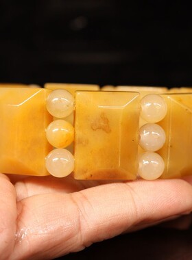 天然桂林鸡血玉石25*18*9mm8颗 圆珠24颗83g手链田湾料男士手链