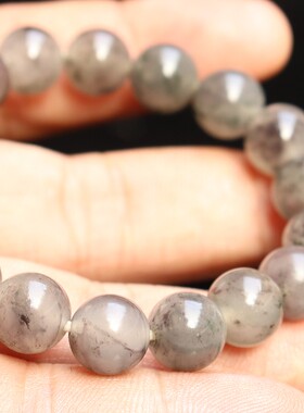 天然桂林鸡血玉石10*10mm18颗25g手链贵妃料烟丝款女士手链