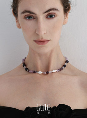 瑰意紫玉巴洛克珍珠925银项链2025新款时尚小众设计高级感锁骨链