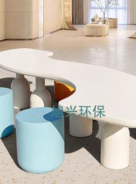 定制玻璃钢坐凳商场小区公园座椅户外景观长条椅玻璃钢休闲椅