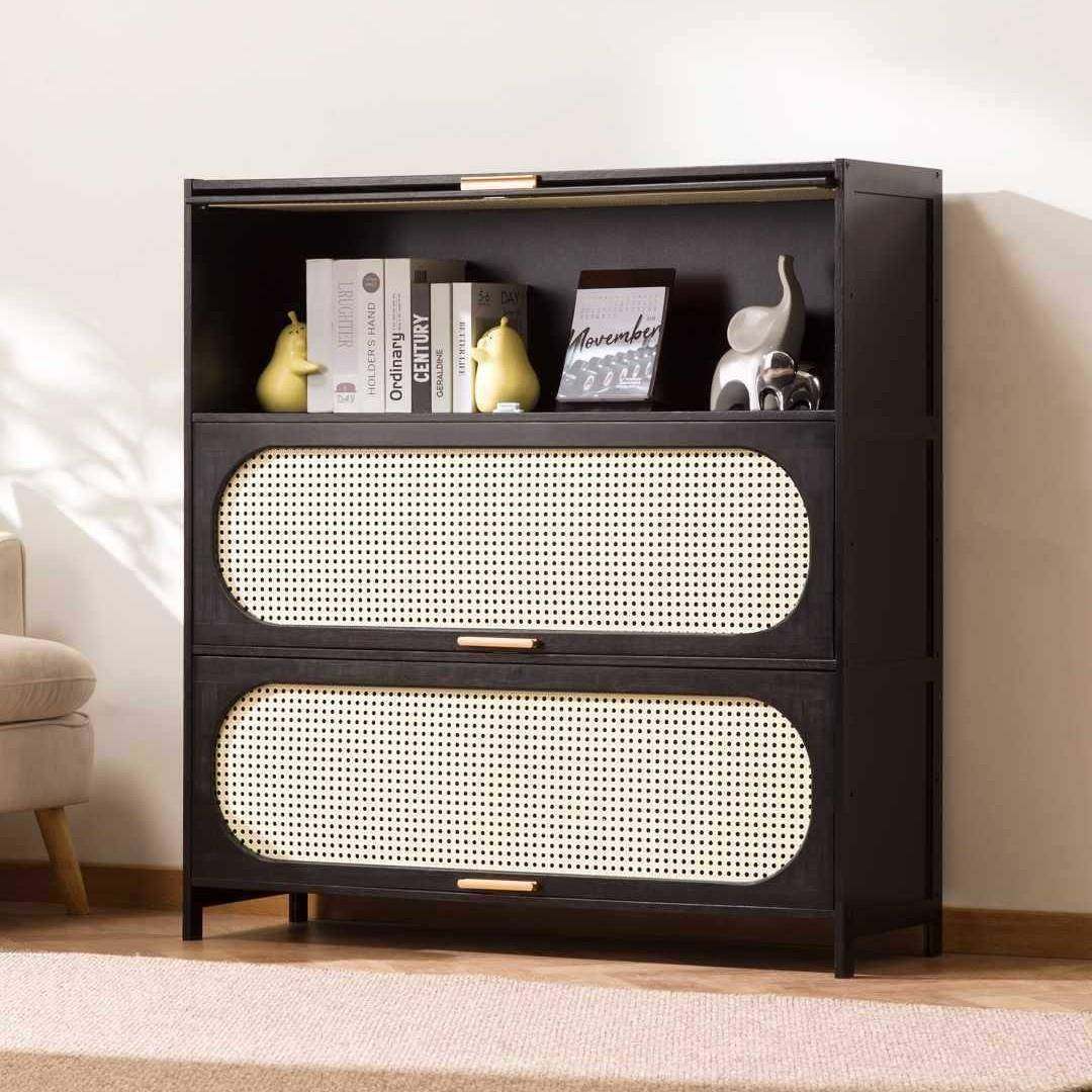 卧室客厅黑色中古风五斗柜收纳柜子储物柜书柜玄关柜窄高立柜多层,淘宝优惠券,粉丝福利购,淘宝优惠卷