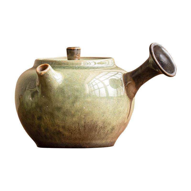 窑变侧把壶碧绿星空侧耳倾听壶手作复古茶壶防烫小号过滤泡茶单壶,淘宝优惠券,粉丝福利购,淘宝优惠卷