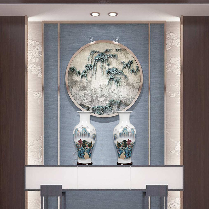 景德镇陶瓷器仿古青花瓷大花瓶摆件客厅富贵竹插花家居工艺装饰品,淘宝优惠券,粉丝福利购,淘宝优惠卷