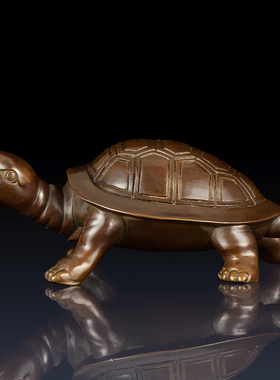 纯铜乌龟摆件金钱龟工艺品铜龟客厅家居装饰品铜制长寿龟礼品摆件