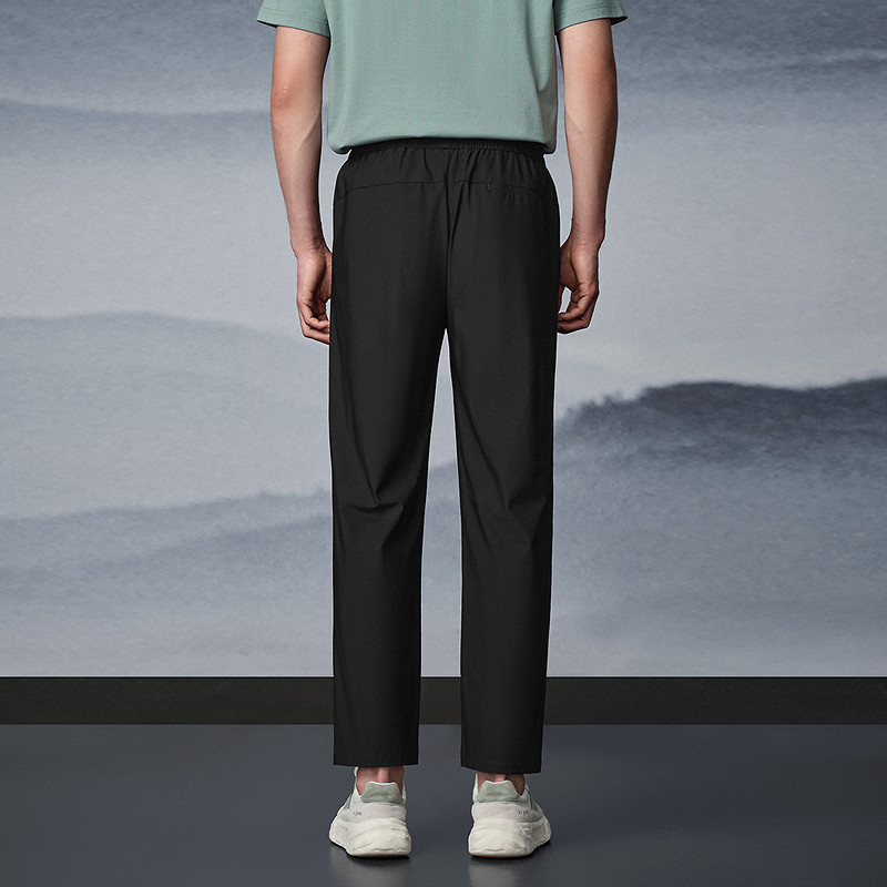 HLA/海澜之家山不在高系列休闲裤夏季时尚凉感弹力松紧腰裤子男