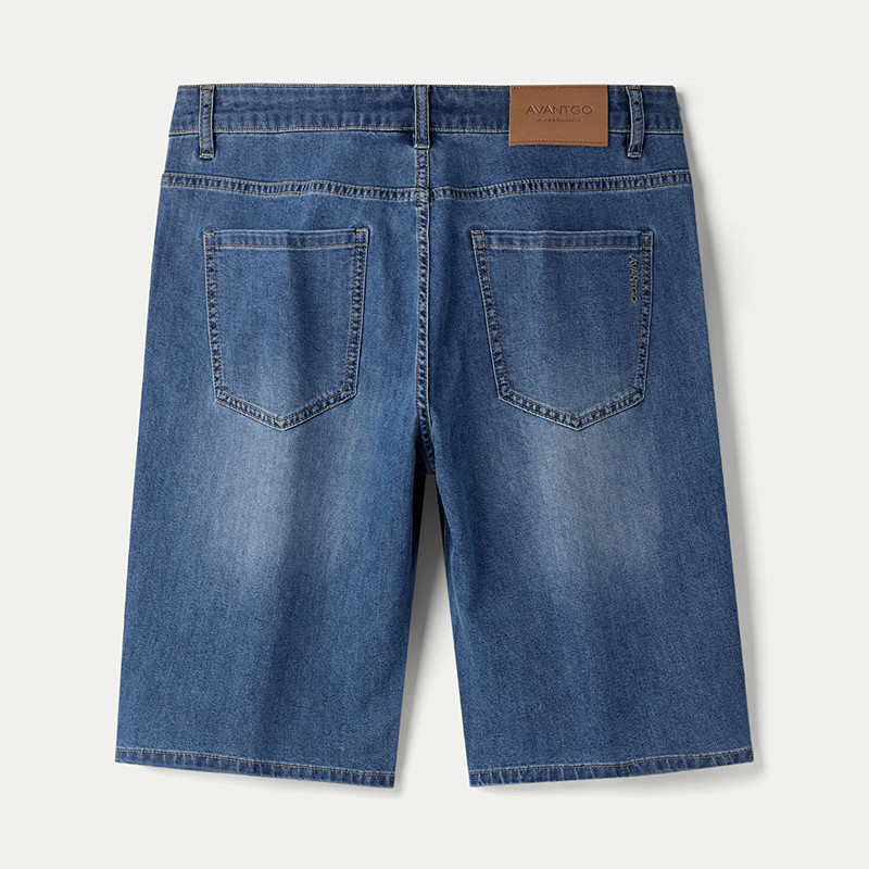 HLA/海澜之家轻商务经典系列牛仔中裤春夏含莱赛尔短裤男,淘宝优惠券,粉丝福利购,淘宝优惠卷