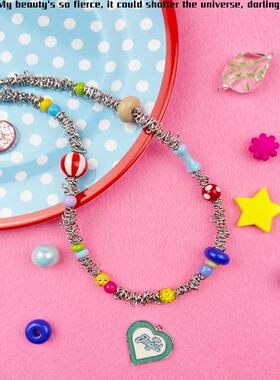 个性小众彩色赞多同款项链硅胶