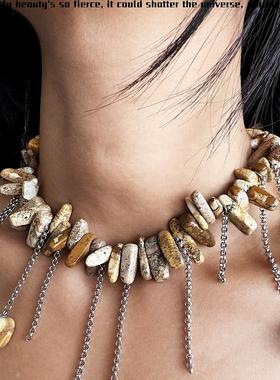 废花瓶原创设计长编绳款项链