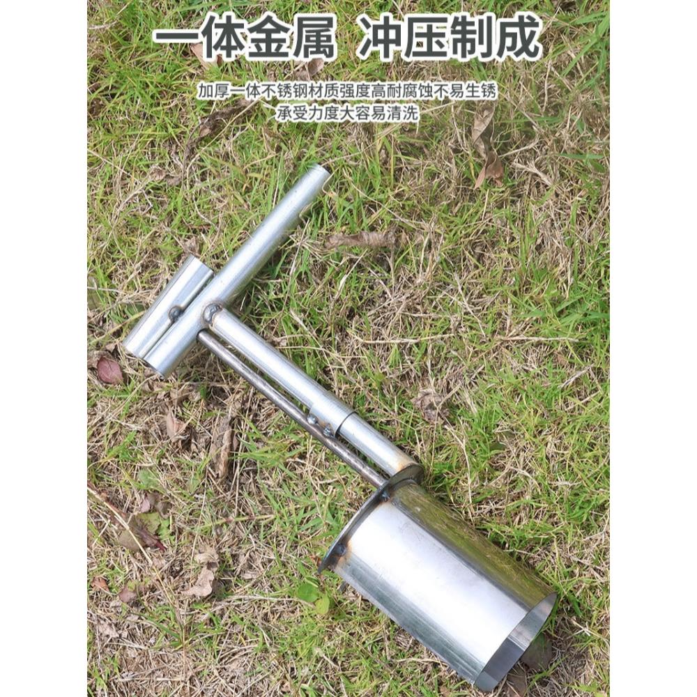 移苗栽苗器不锈钢移栽神器种菜打孔器秧苗泥土打洞器玉米起苗工具 - 图2