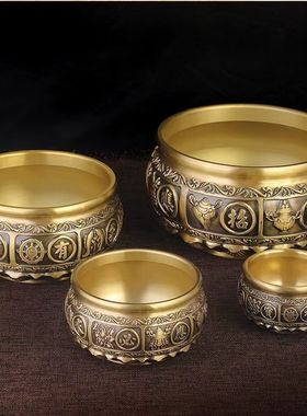 室内聚宝盆摆件纯铜家用客厅装饰招铜制品工艺品财存钱罐