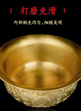 新品铜聚宝盆摆m件铜铜碗香炉家居客厅开业工艺品装饰品