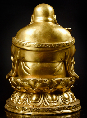 新品纯铜弥勒佛菩萨大肚笑佛招财C摆件装饰品如意大肚笑佛弥勒佛