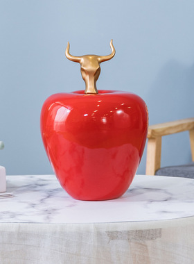 极速新年牛摆件树脂工艺品开业送礼客厅饰品办公室现.代简约摆设