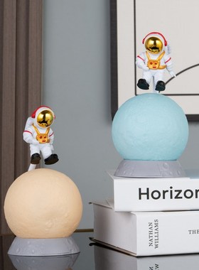 新品悬浮太空人月球灯摆件月亮小夜灯中秋生日小礼物直供装饰摆饰