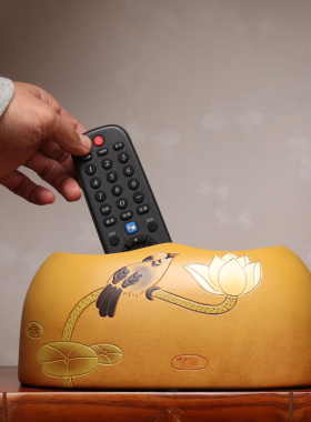 中式陶瓷鞋柜桌面面巾抽纸盒小装饰玄关进门口入户放钥匙收纳摆件