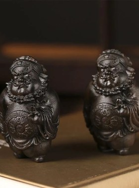 沉香木雕刻钟馗文玩小众手把件家居装饰品桌面工艺品摆件汽车挂件