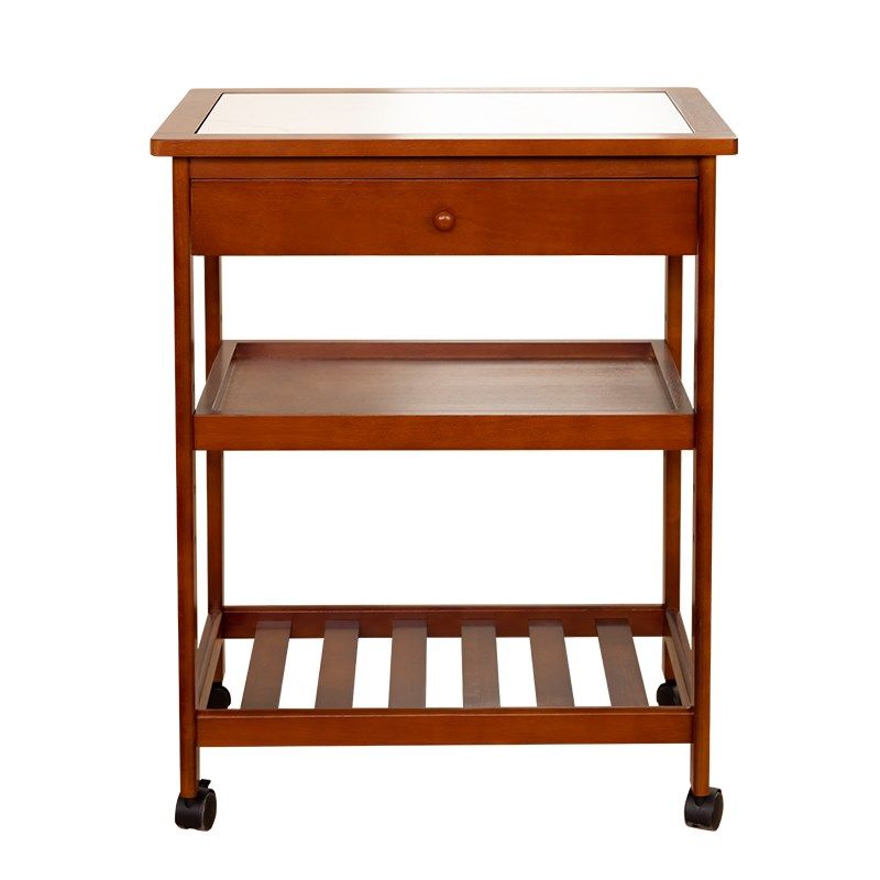英尼斯 实木岩板移动茶水餐车厨房置物架酒水车蛋糕车餐厅小推车,淘宝优惠券,粉丝福利购,淘宝优惠卷