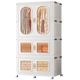 Simple wardrobe, household bedroom, children's clothing storage cabinet, C, adult wardrobe rental house foldable storage cabinet