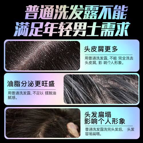 罗曼诺格调年轻系列洗发露清爽控油去屑柔顺洗发水香味持久留香 - 图0