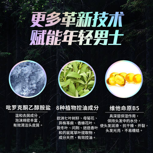 罗曼诺格调年轻系列洗发露清爽控油去屑柔顺洗发水香味持久留香 - 图1