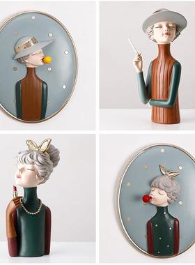 泡泡女孩客厅摆件家居玄关电视柜装饰品搬家乔迁新居礼品轻奢高档