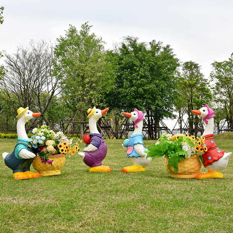 户外卡通花缸兔子雕塑花园庭院仿真动物花盆摆件幼儿园落地装饰品,淘宝优惠券,粉丝福利购,淘宝优惠卷