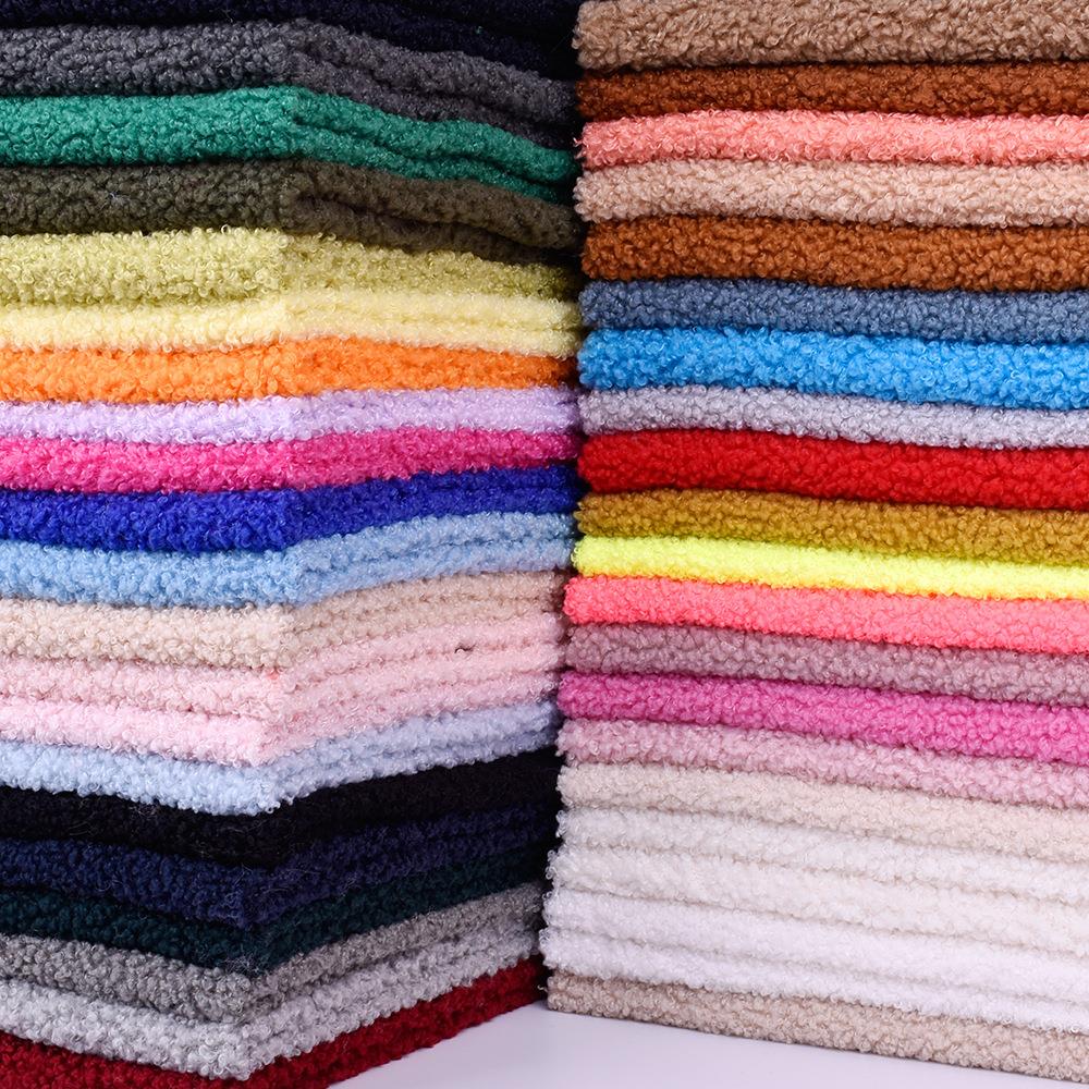 445克泰迪绒面料圈圈绒87色沙发抱枕玩具服饰毛绒加厚颗粒绒布料 - 图0