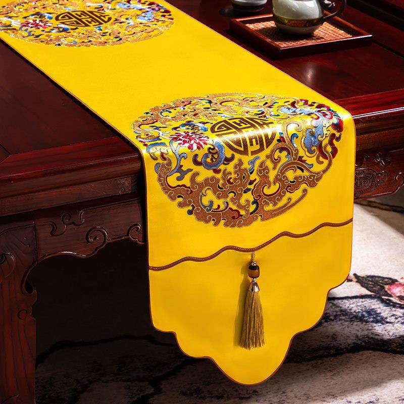 桌旗防水新中式禅意茶旗轻奢高端餐桌布长条中式床旗茶席茶桌垫布,淘宝优惠券,粉丝福利购,淘宝优惠卷