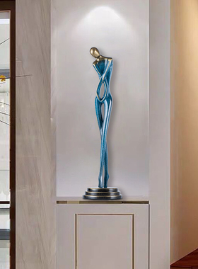 现代抽象人物摆件客厅玄关酒柜电视柜办公室装饰落地雕塑工艺饰品