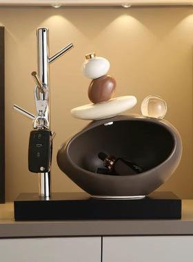 石来运转入户玄关钥匙收纳摆件家居客厅酒柜电视柜装饰品乔迁礼品