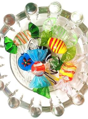 工艺品 摆件 厂家直销 现货 圣诞 拉丝 糖果 玻璃 制品摆件