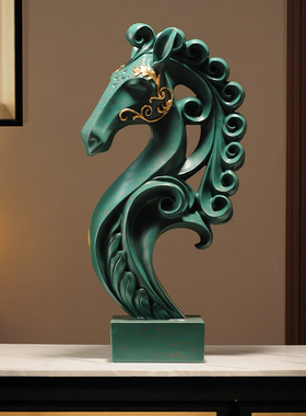 马到成功轻奢高级感雕塑摆件