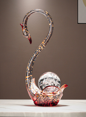 现代高级感轻奢婚房天鹅摆件客厅电视柜玄关桌面家居装饰新婚礼物