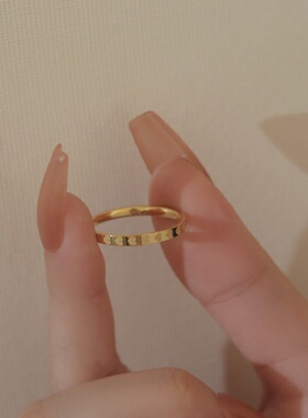 满圈爱心钛钢戒指女高级感食指指环时尚韩版闺蜜网红爆款不掉色