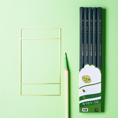 学生绿杆铅笔HB10支装