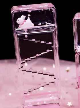 亮片大钻石卡通漂浮油滴沙漏闪光球家居摆件减压油漏儿童玩具礼物