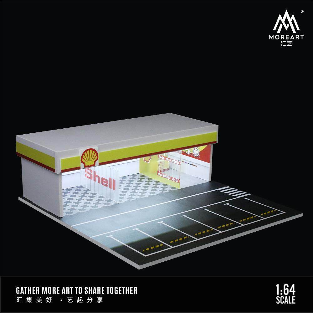 汇艺1:64改装店拼装灯光版场景模型车模展示台收藏,淘宝优惠券,粉丝福利购,淘宝优惠卷