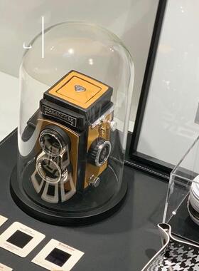 复古双反相机模型样板间书房书桌摆件飘窗装饰品仿真道具摄影主题