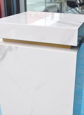 客展厅玄关艺术品大型落地雕塑摆件展示台装饰品高档岩板底座基座