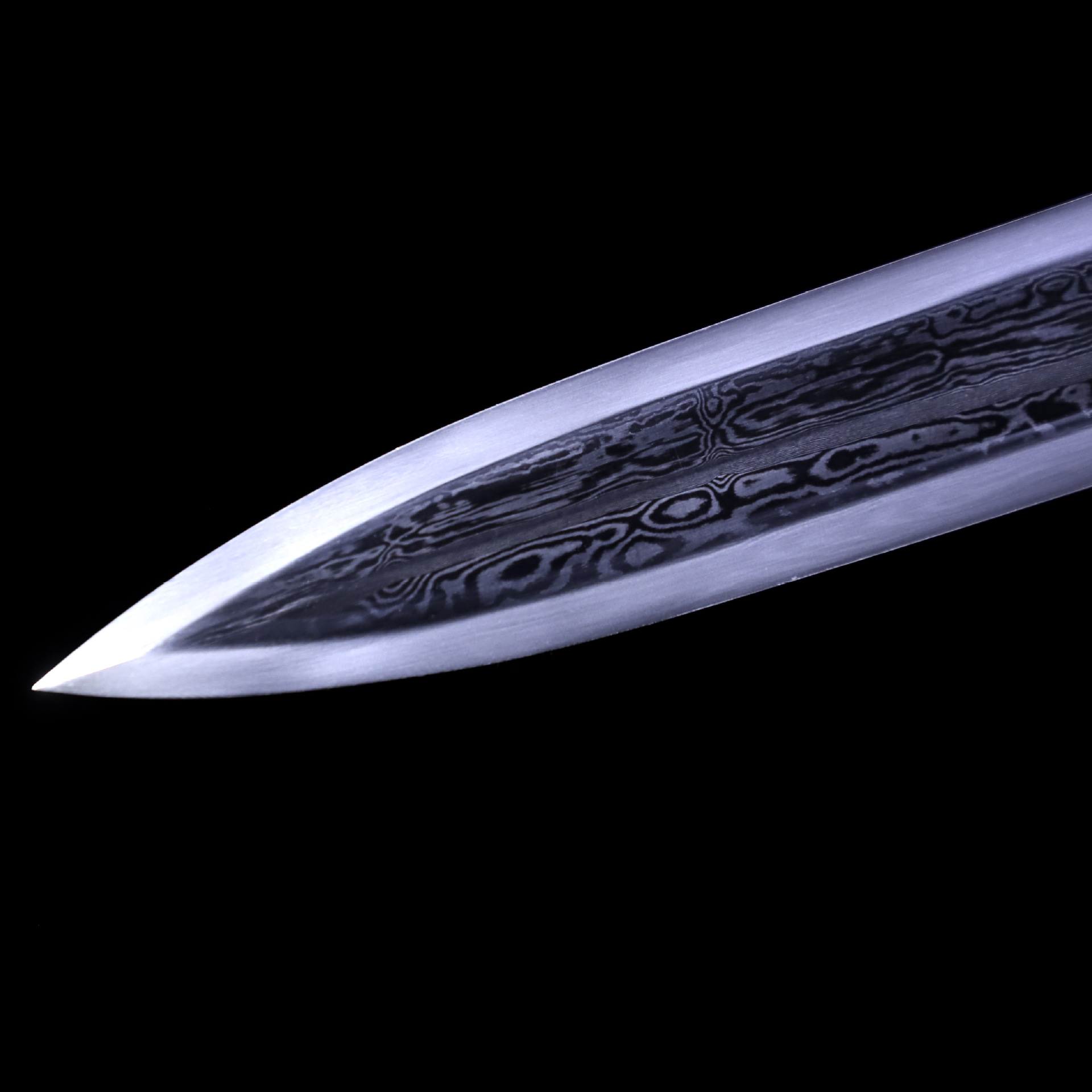 龙泉市刀剑百炼钢包铜精雕八面剑一体短剑影视兵器唐剑外贸未开刃 - 图1